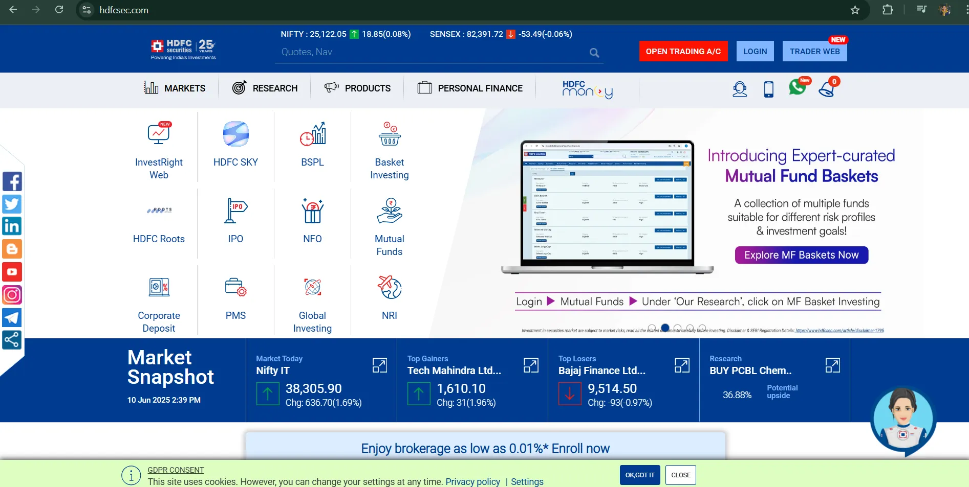 HDFC Securities Information