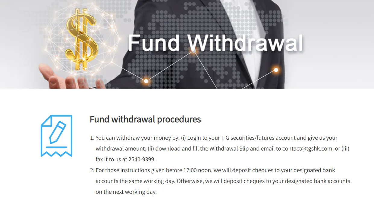 Deposit and Withdrawal Deposit and Withdrawal