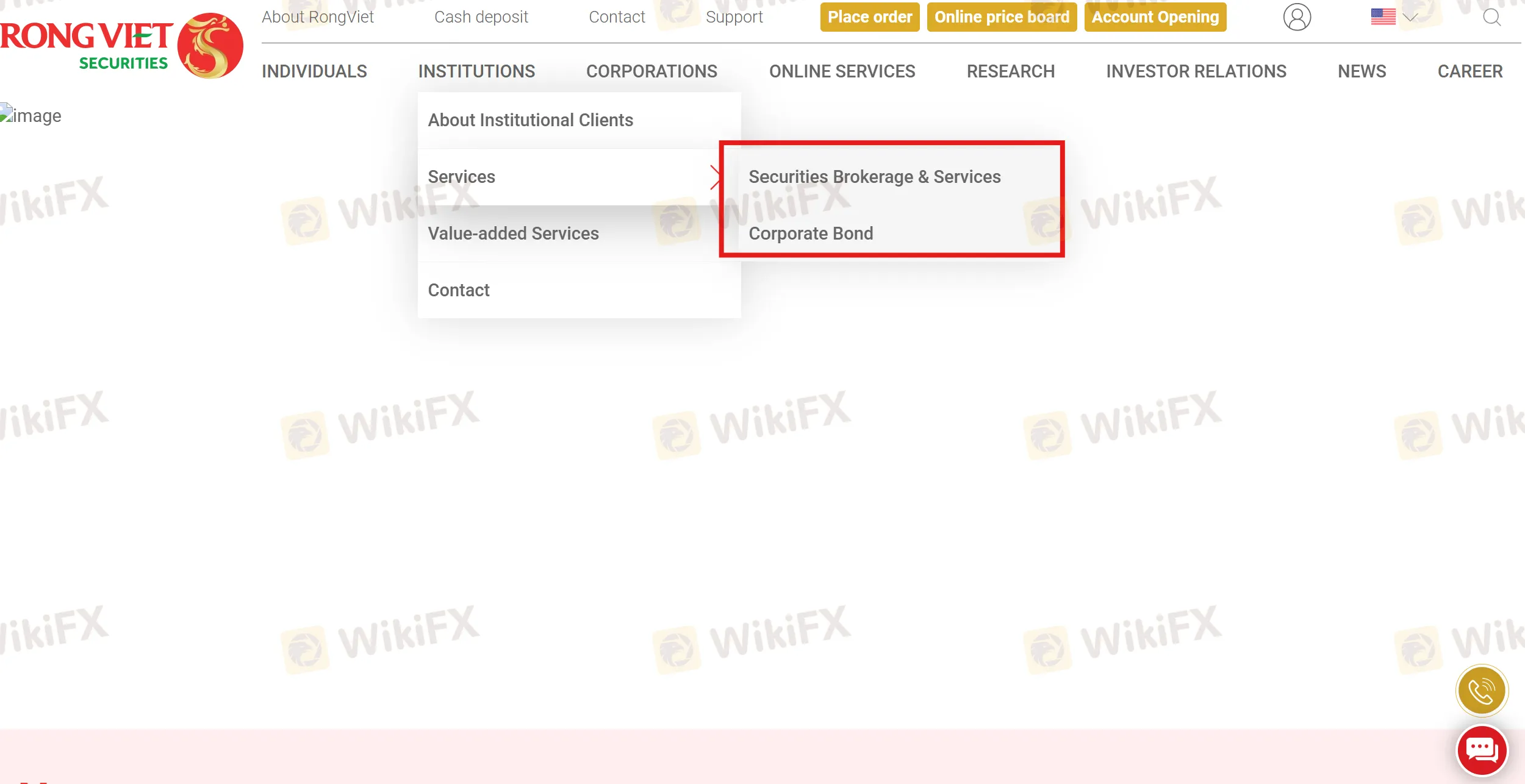 RongViet Securities सेवाएं