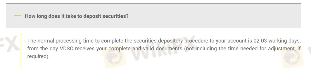 Deposit and Withdrawal