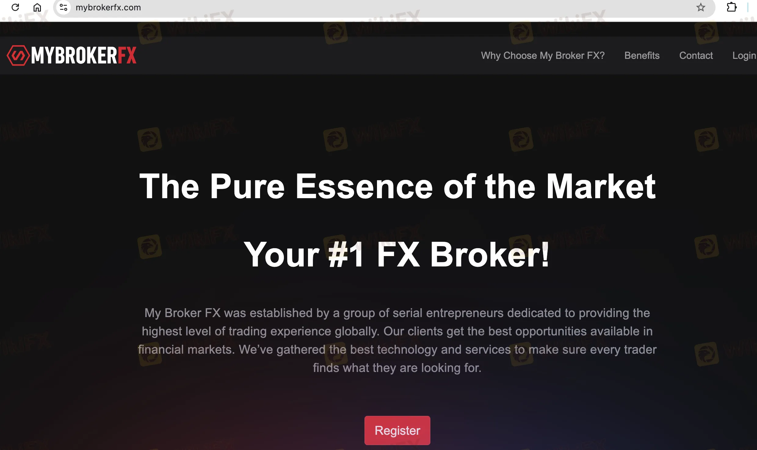My Broker FX's homepage My Broker FX's homepage