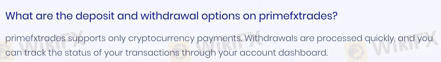 Deposit and Withdrawal