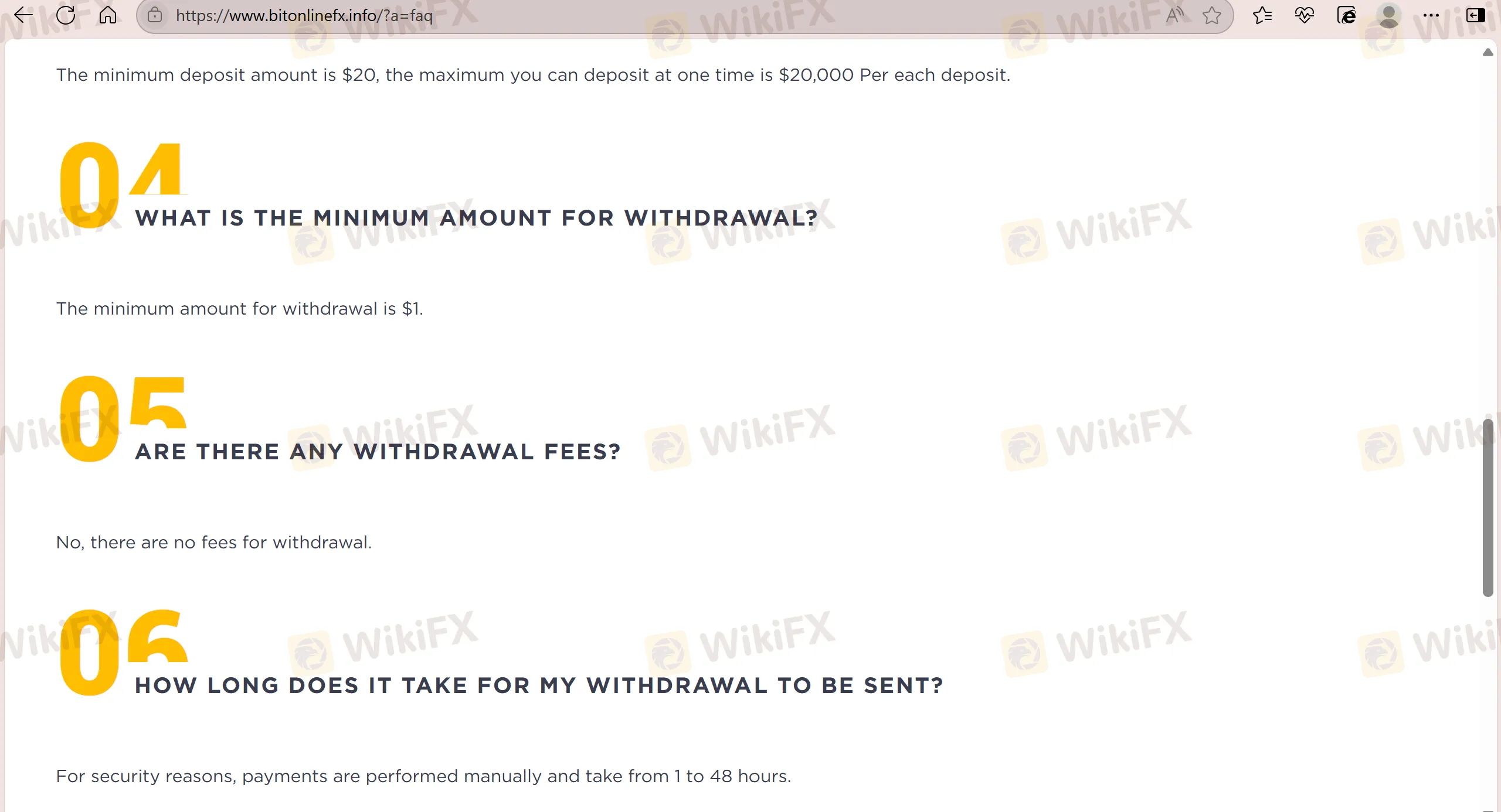 Deposit and Withdrawal Deposit and Withdrawal