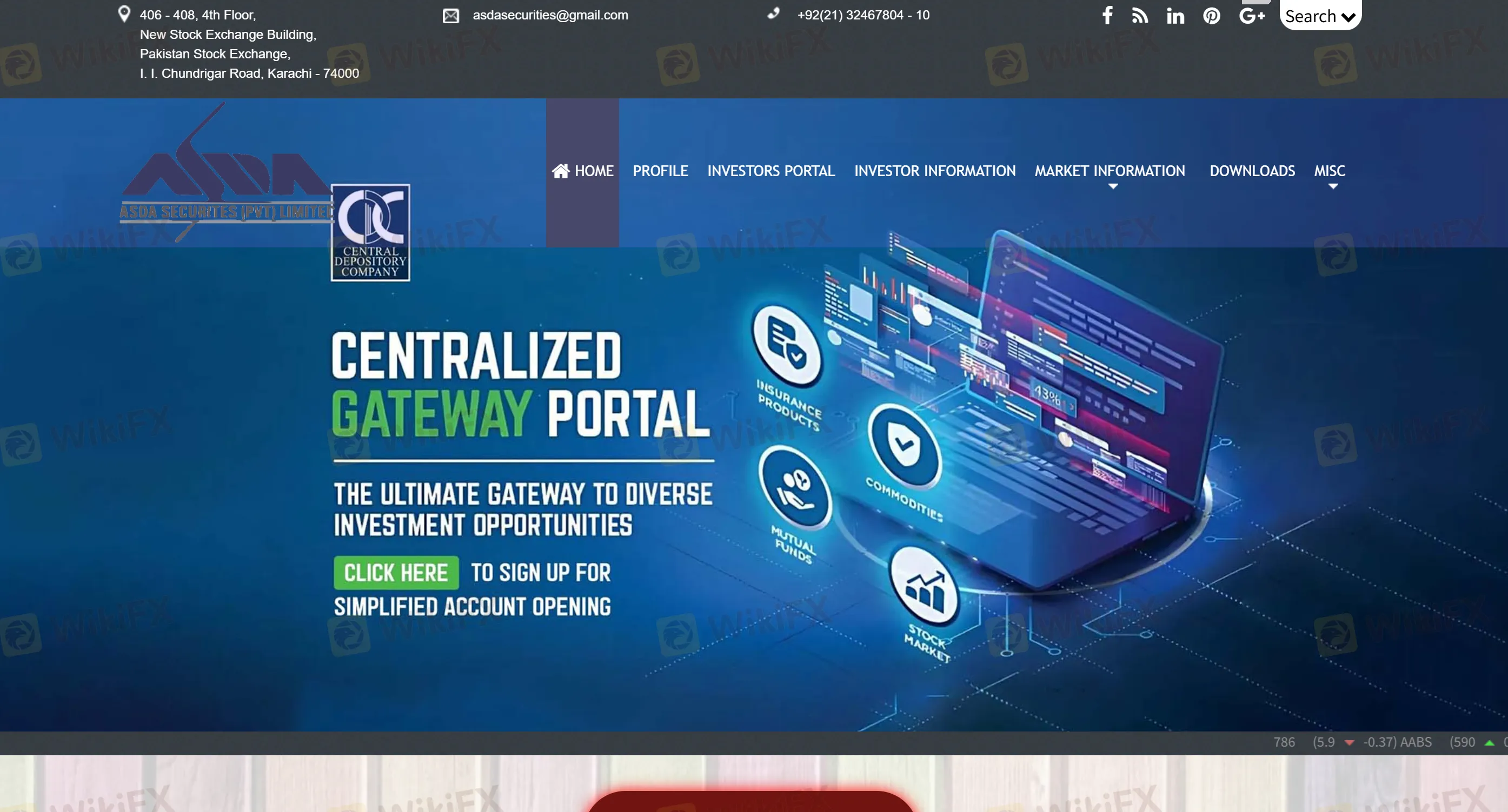 ASDA Securitiesのホームページ ASDA Securitiesのホームページ