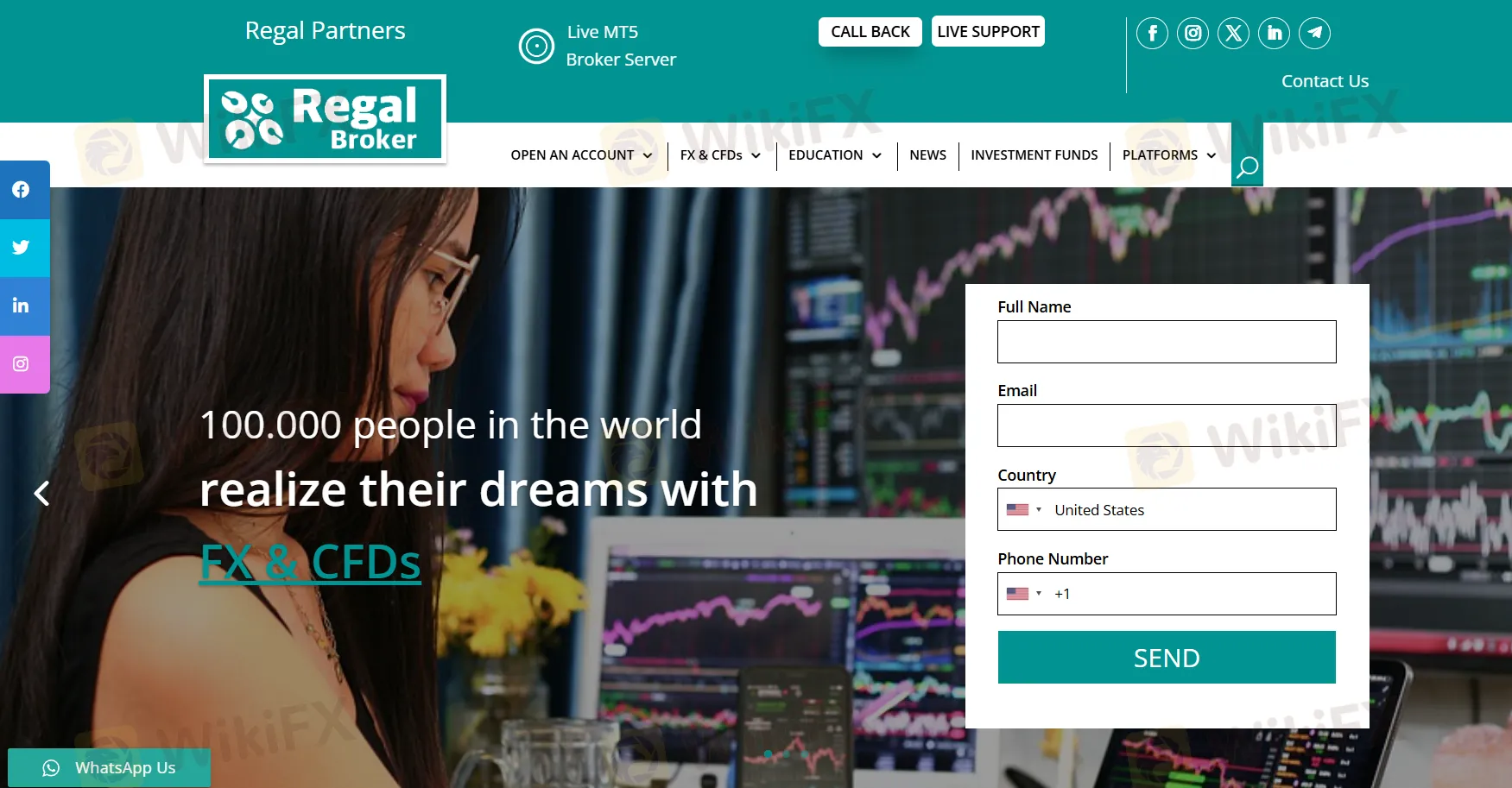Regal Broker's homepage