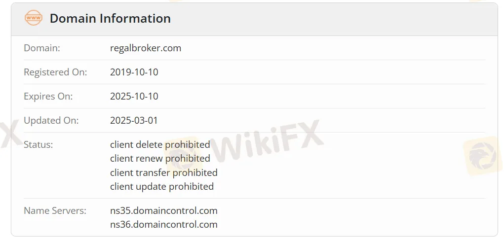 Informations sur le domaine