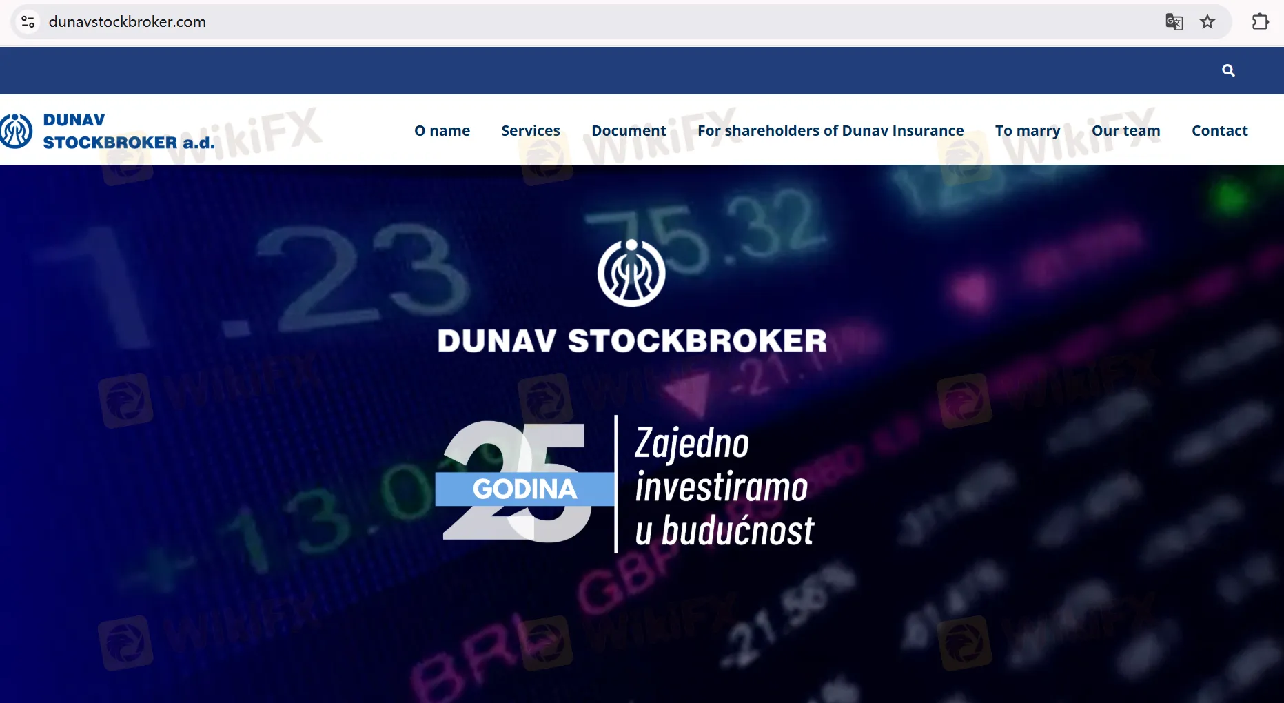 Dunav Stockbroker a.d.'s homepage Dunav Stockbroker a.d.'s homepage