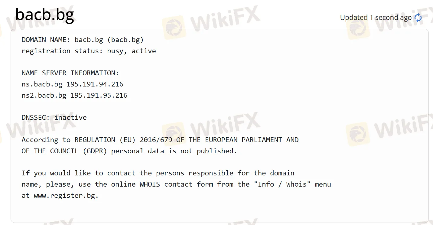 Информация о домене