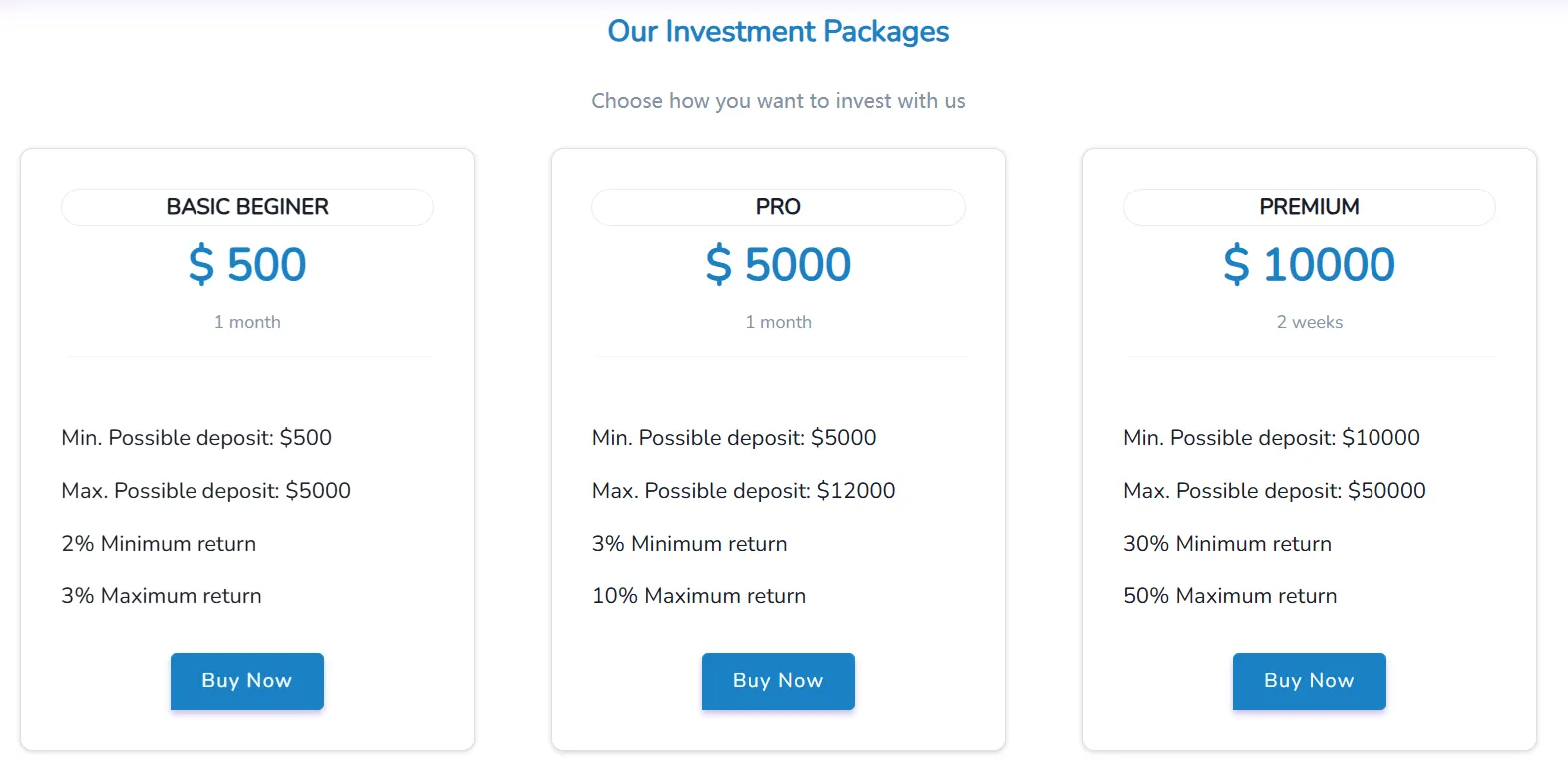 Investment Package