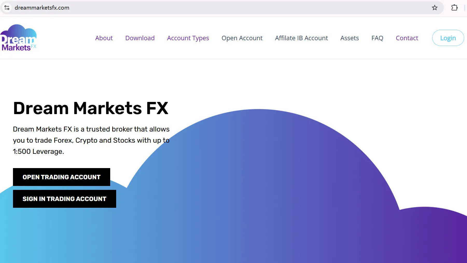 DreamMarkets FX's homepage