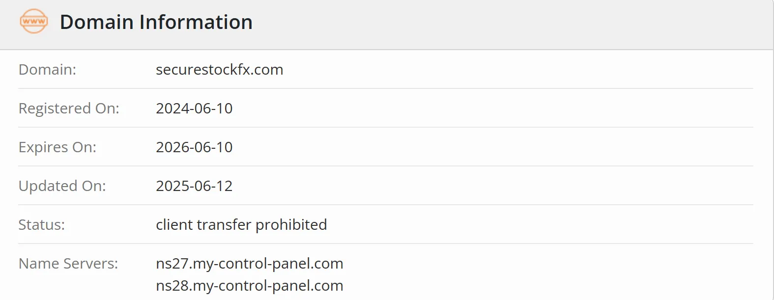 Informasi domain