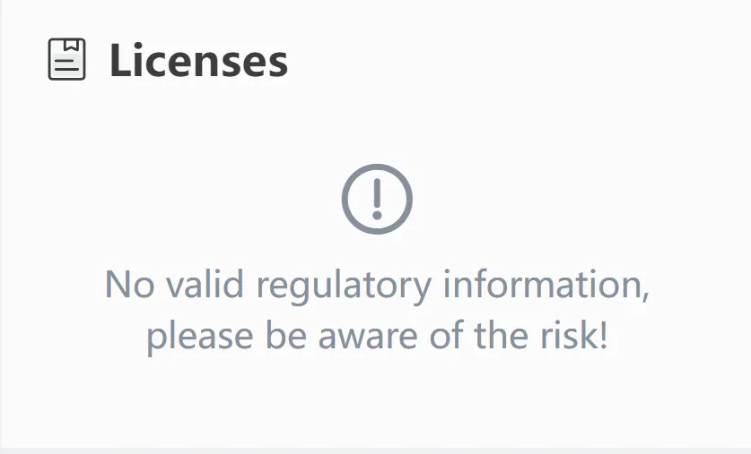 No license