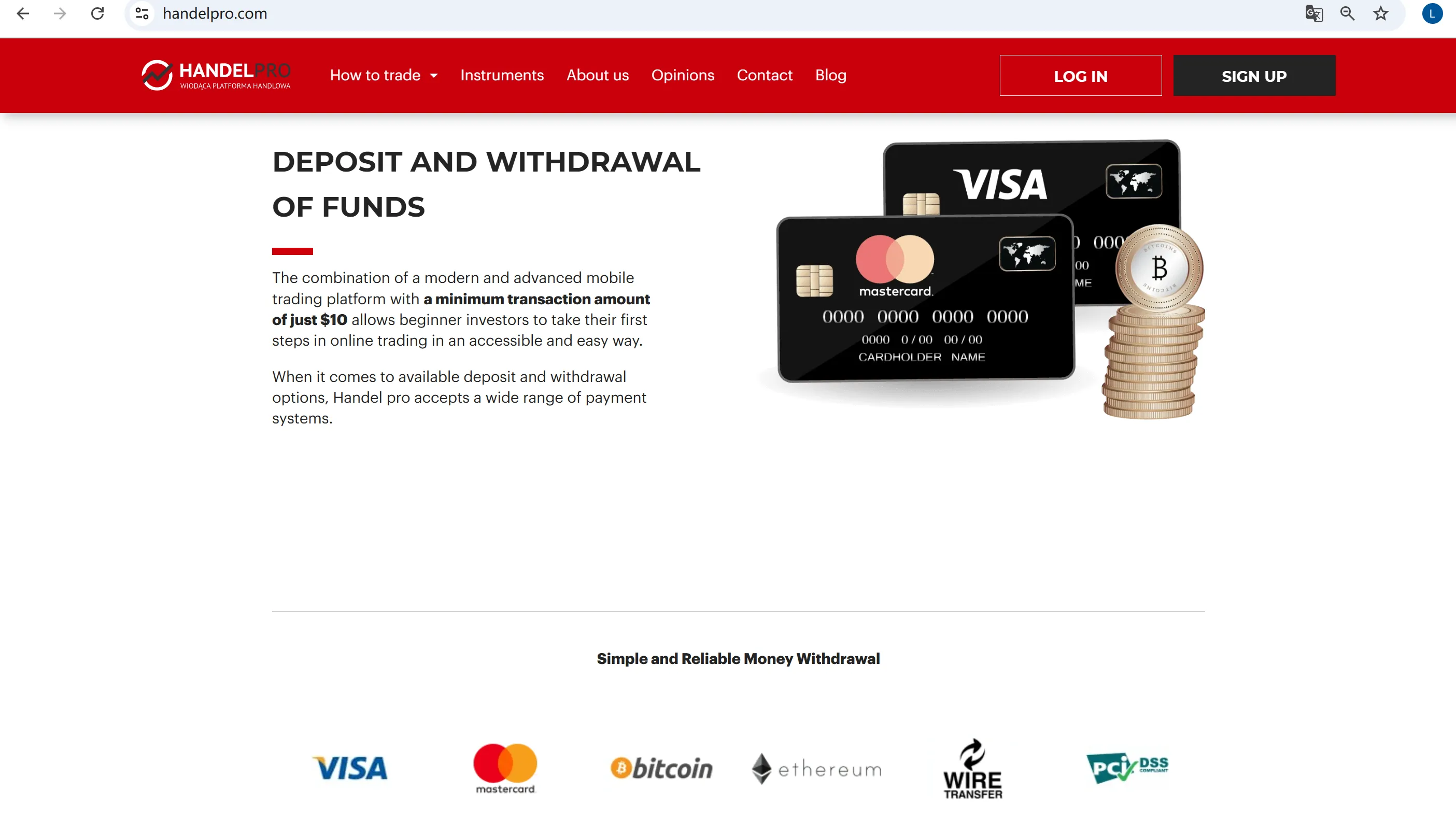 Deposit and Withdrawal