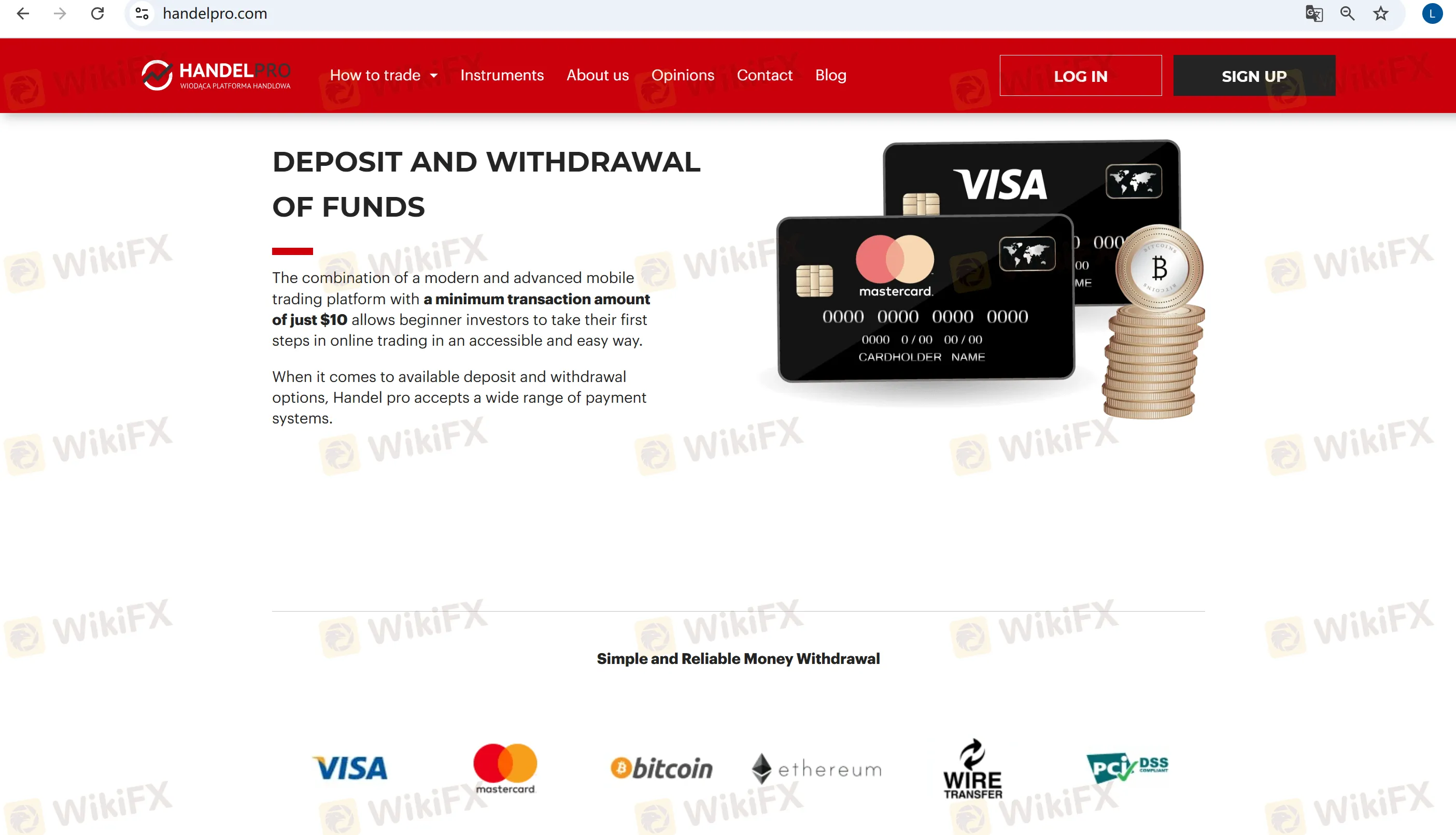 Deposit and Withdrawal