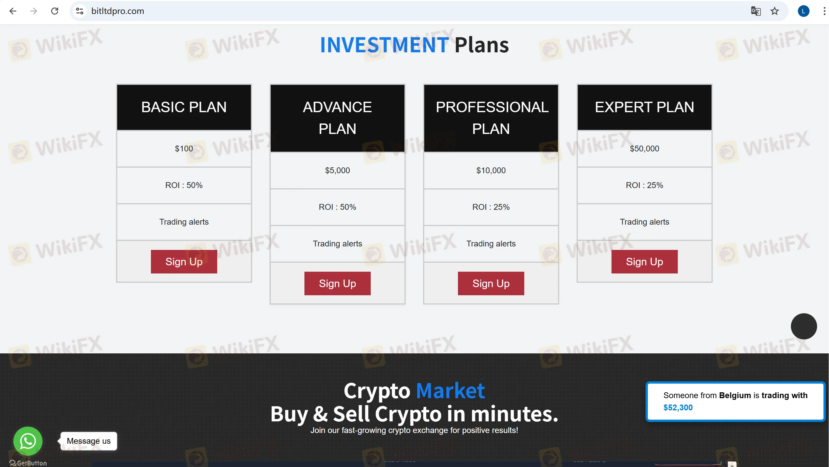Investment plan comparison