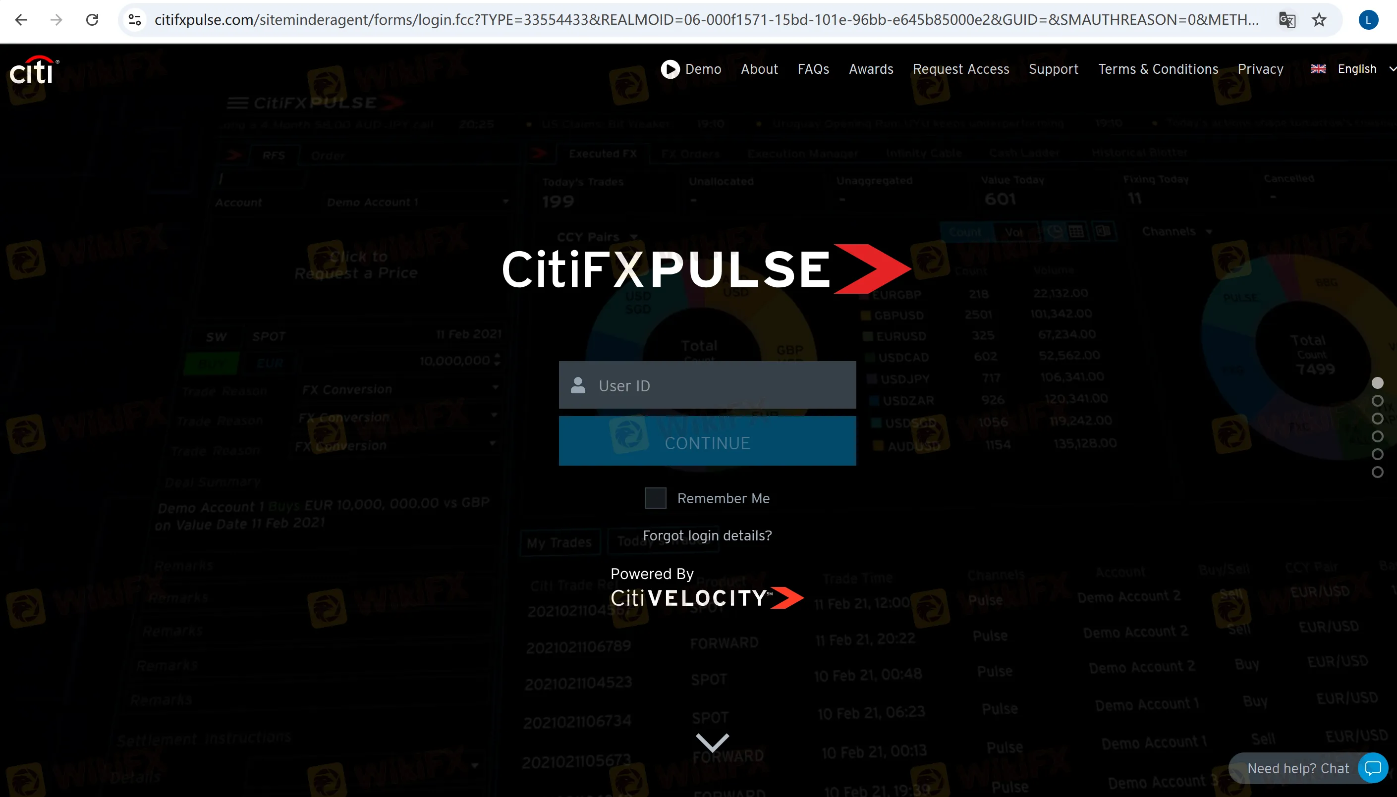 CitiFX Pulse's homepage