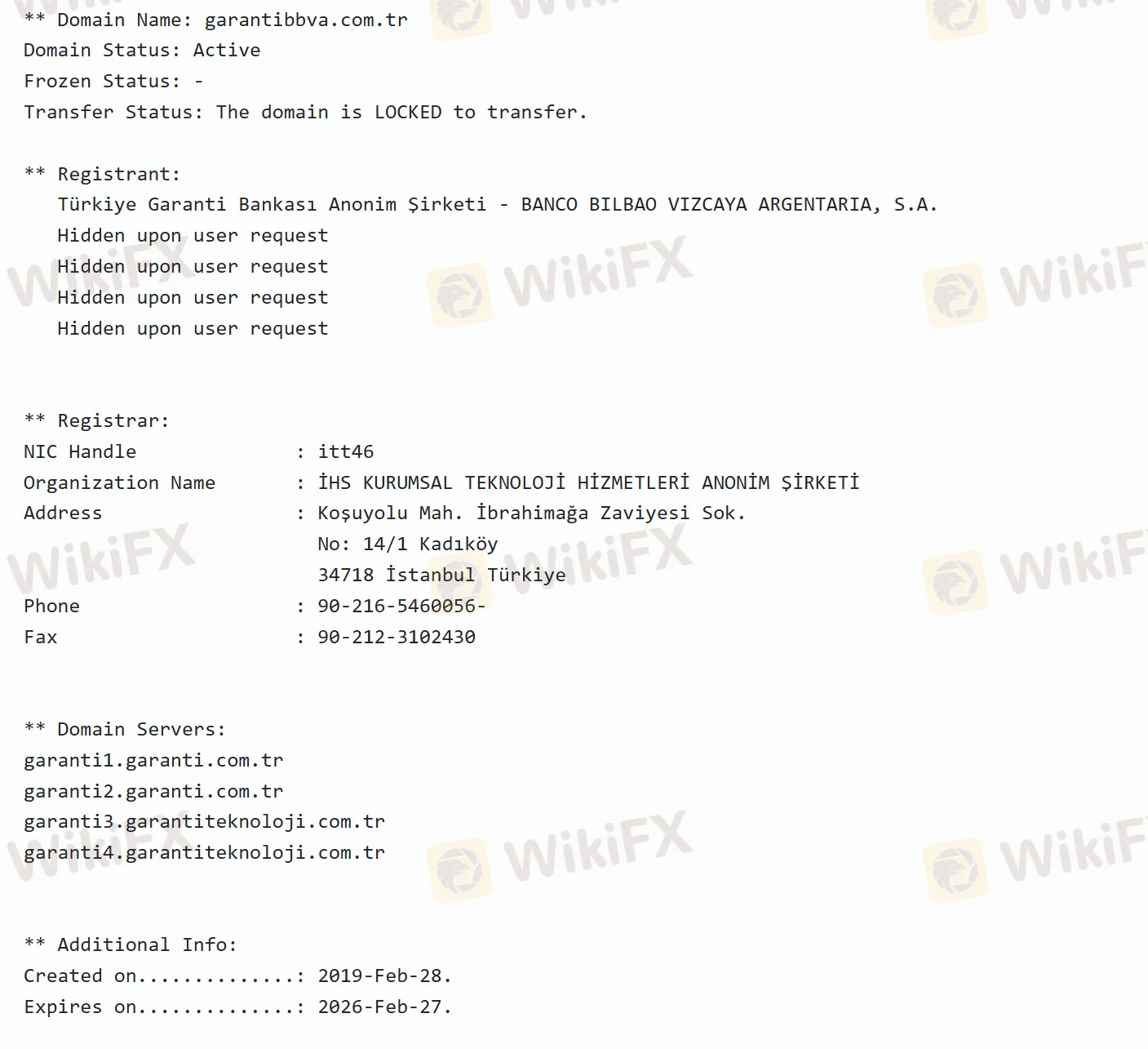 Domain information