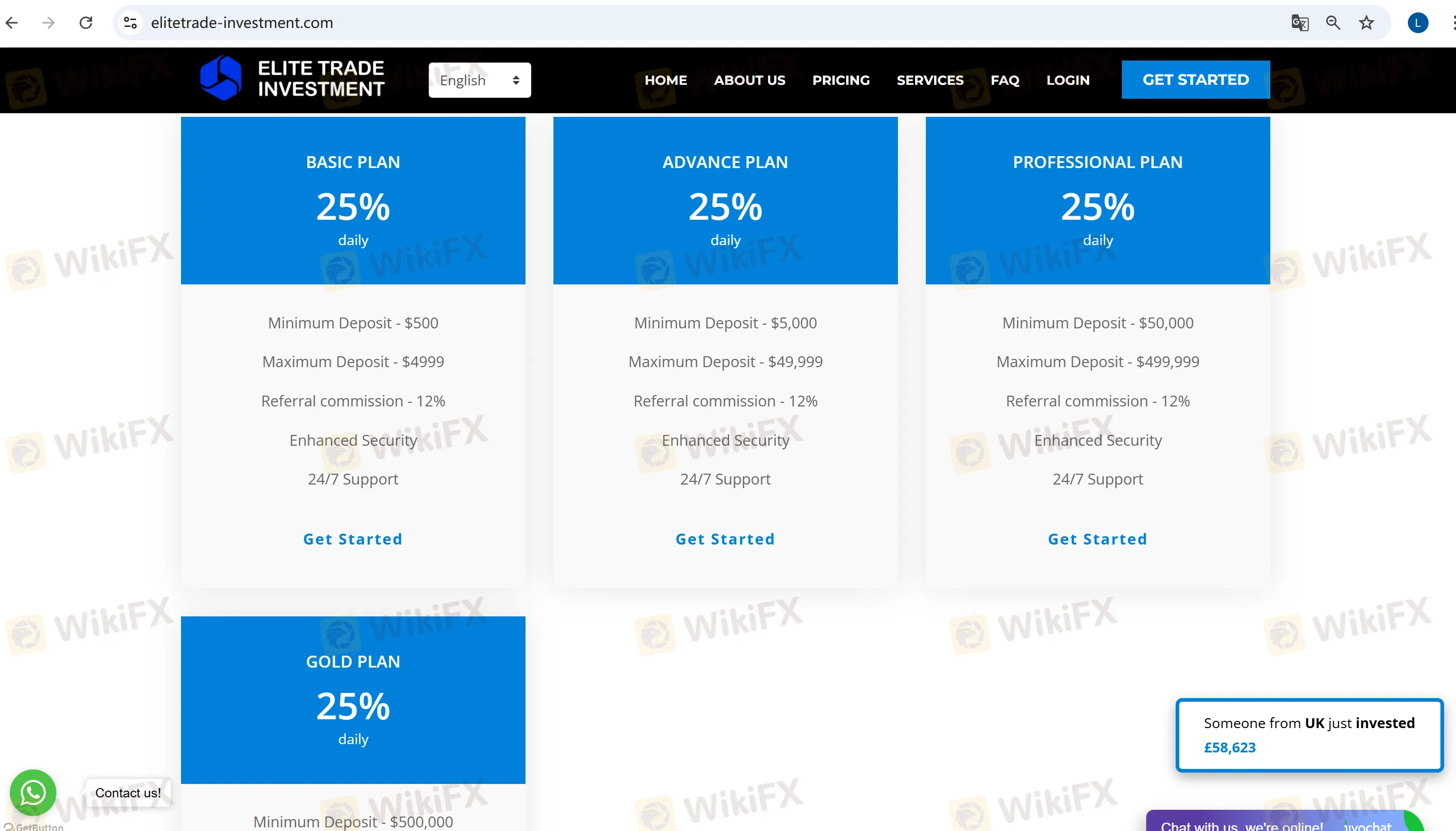 Investment plan comparison