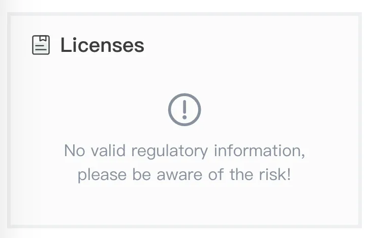 No license