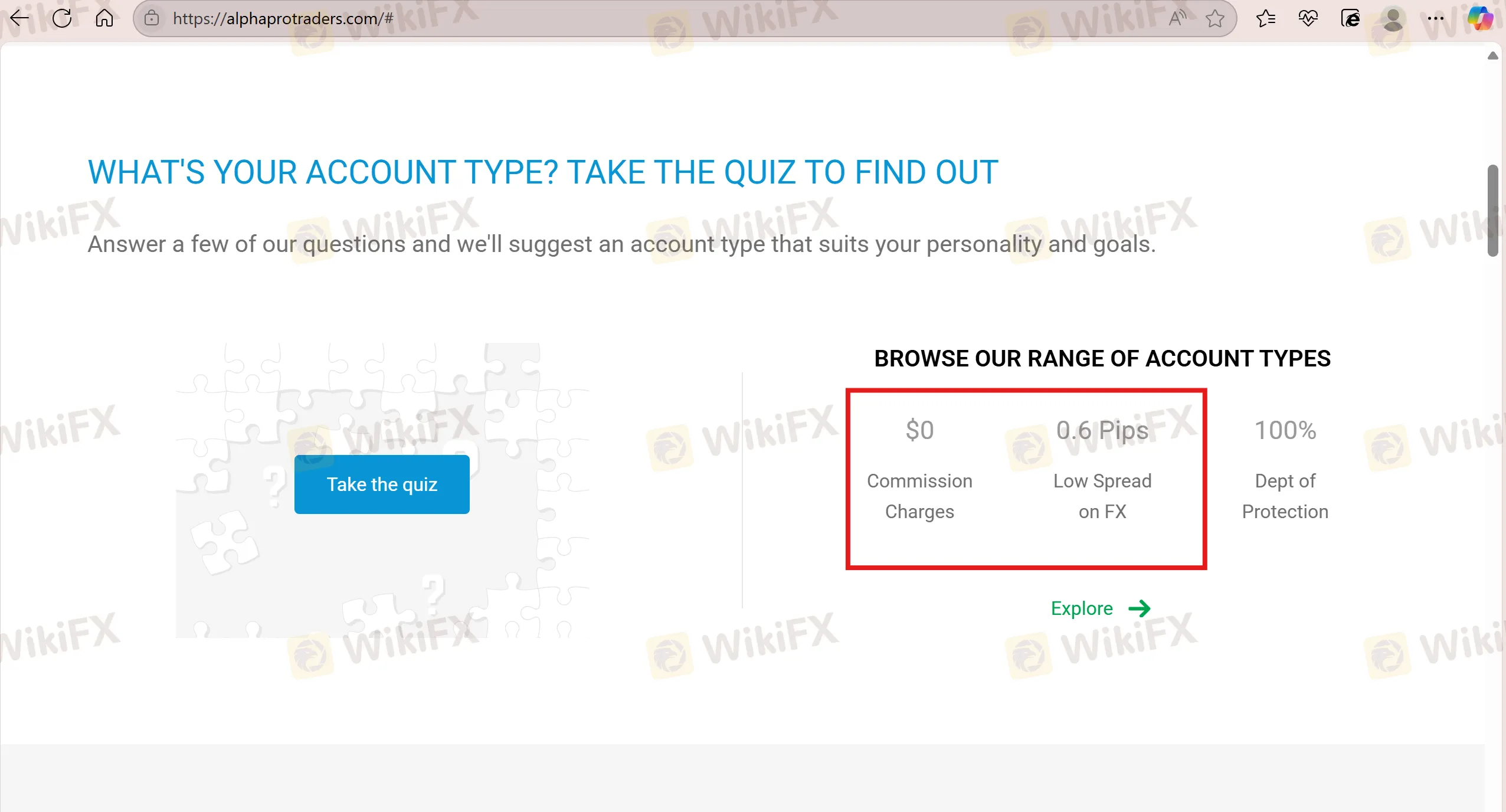 Alphapro Traders 수수료