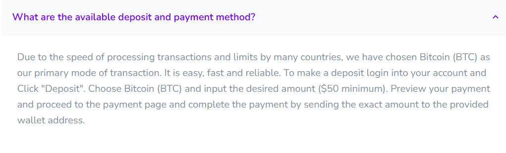 Deposit and Withdrawal Deposit and Withdrawal