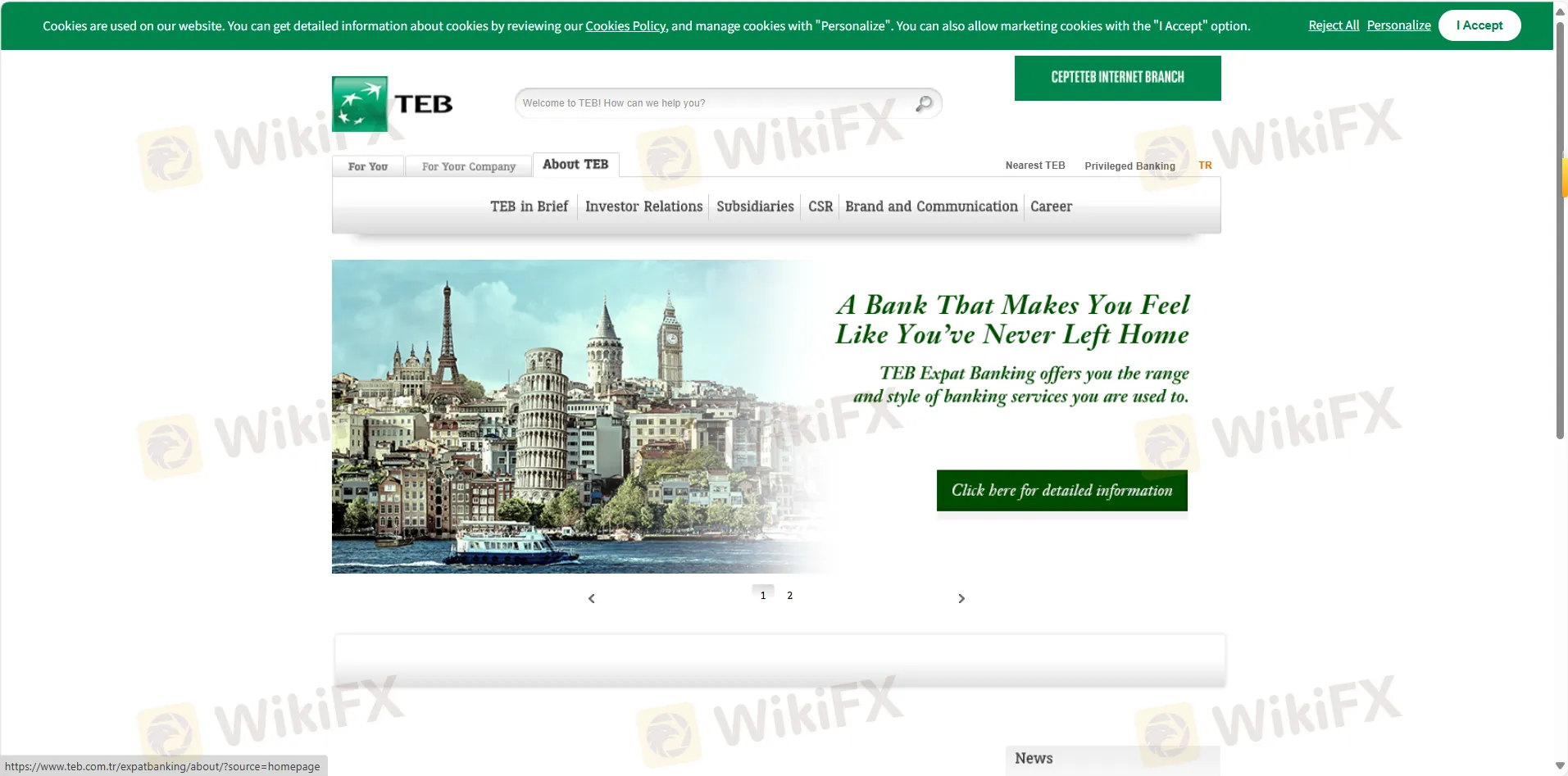 TEB's homepage TEB's homepage