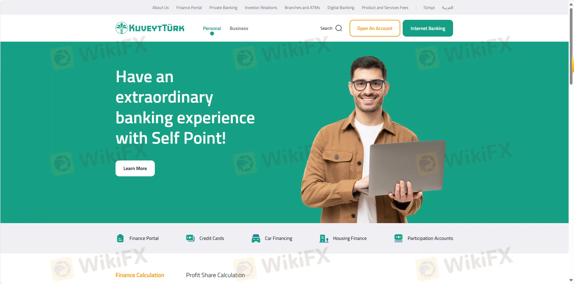 Kuveyt Türk's homepage Kuveyt Türk's homepage