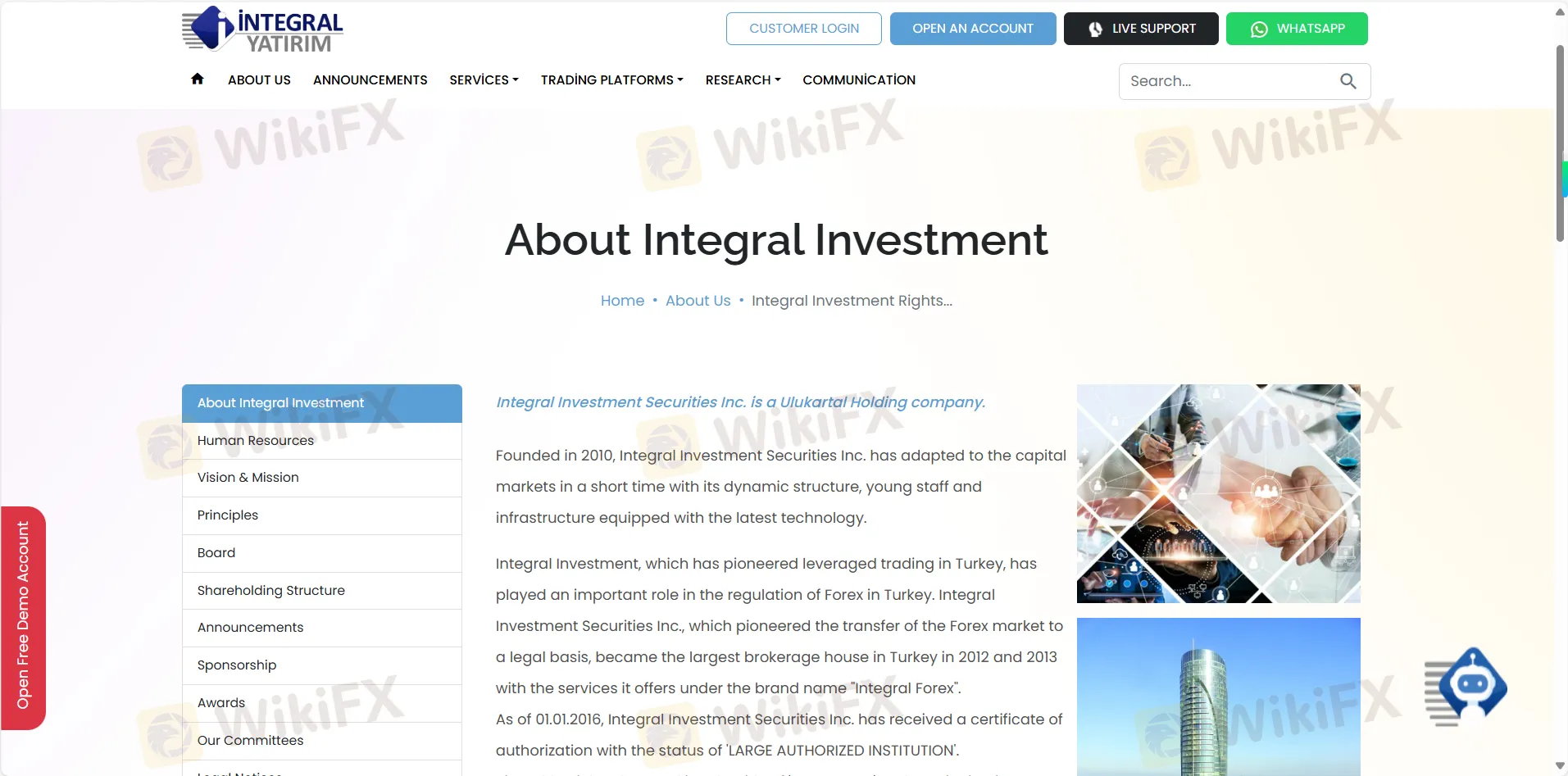 Integral Investment Informationen