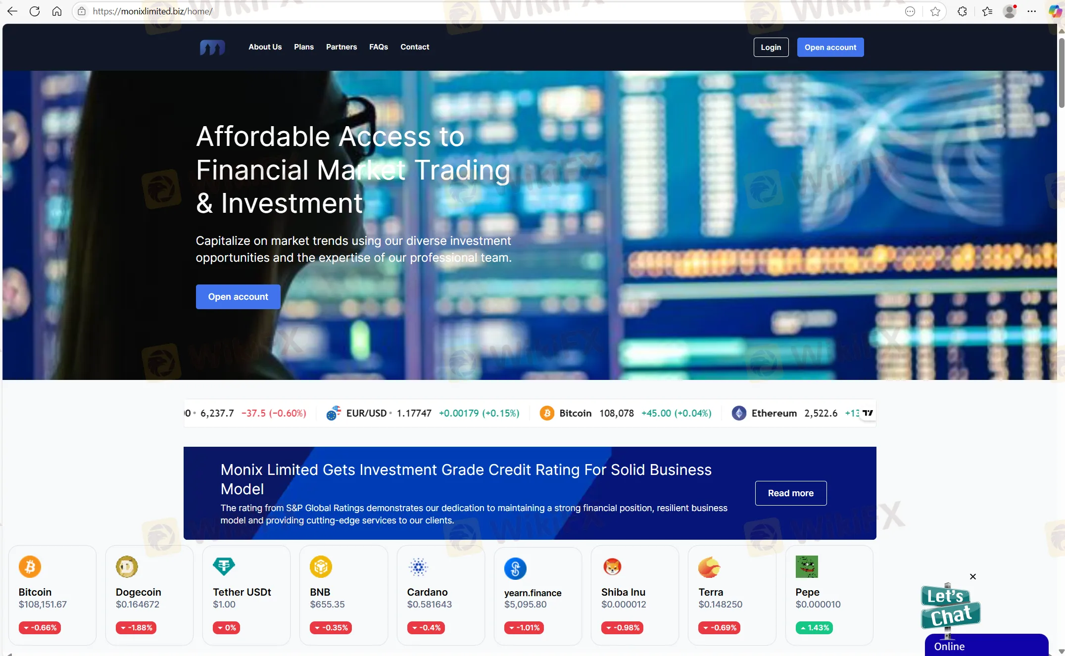Monix Limited 的主頁