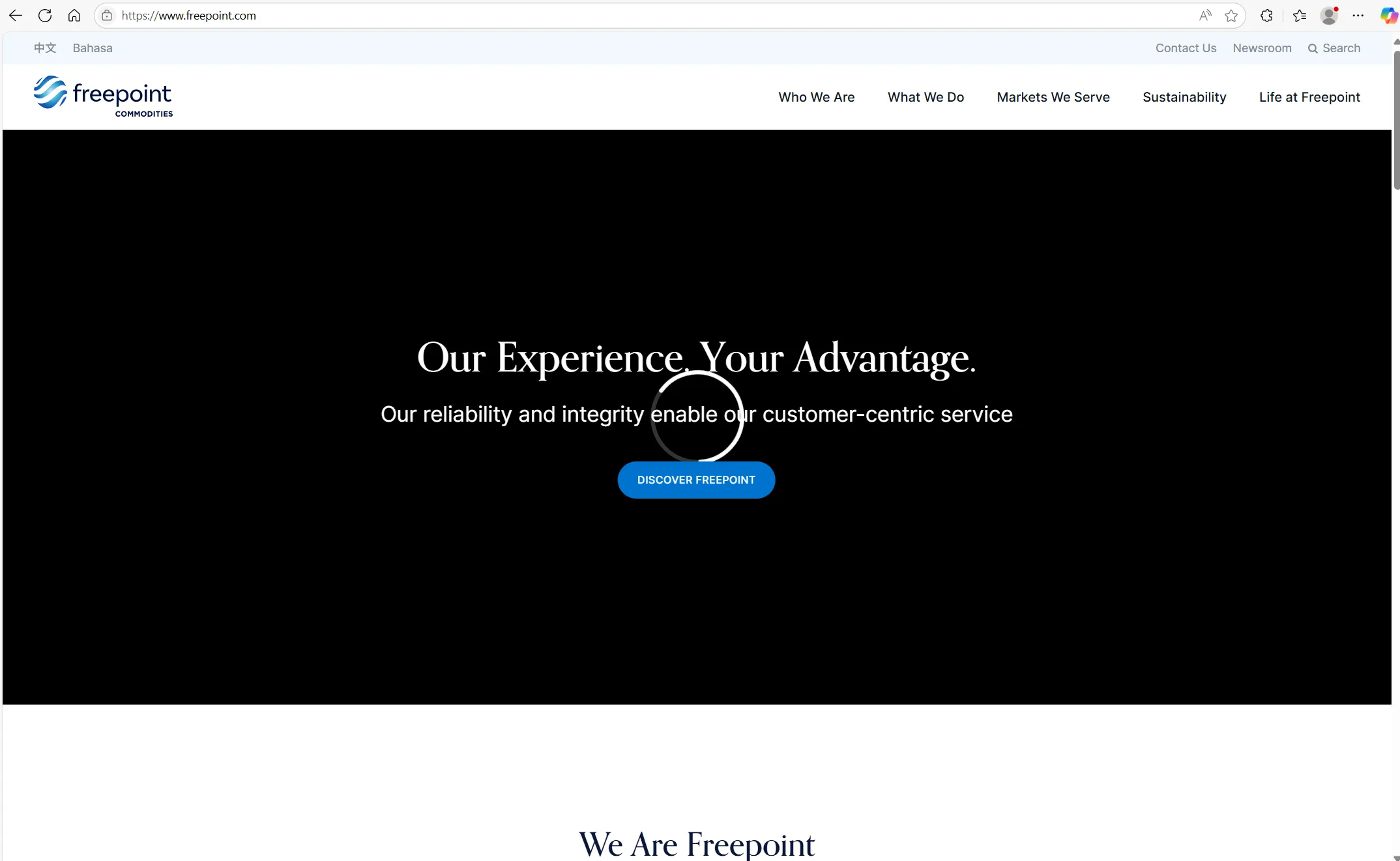 Freepoint's homepage