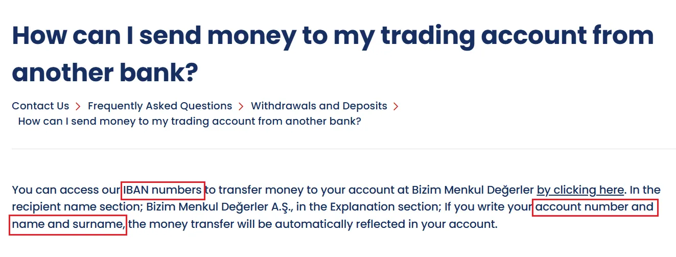 Send money from another bank to a trading account Send money from another bank to a trading account