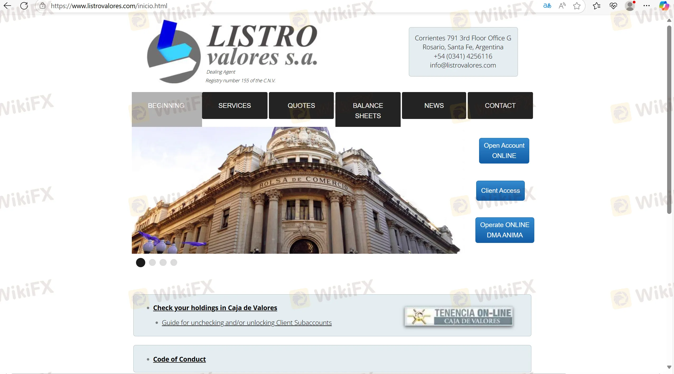 Informations sur Listro