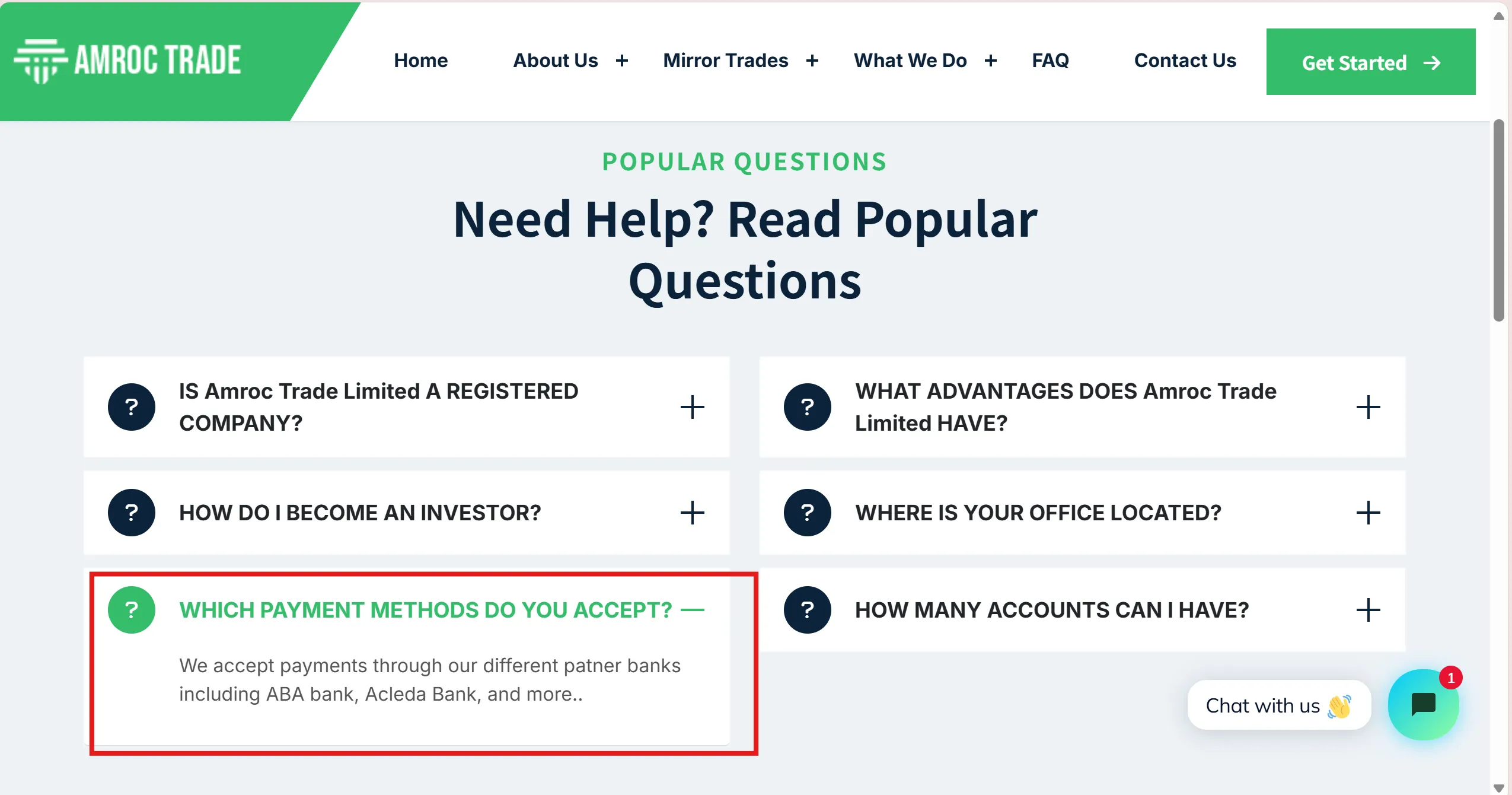 Deposit and Withdrawal
