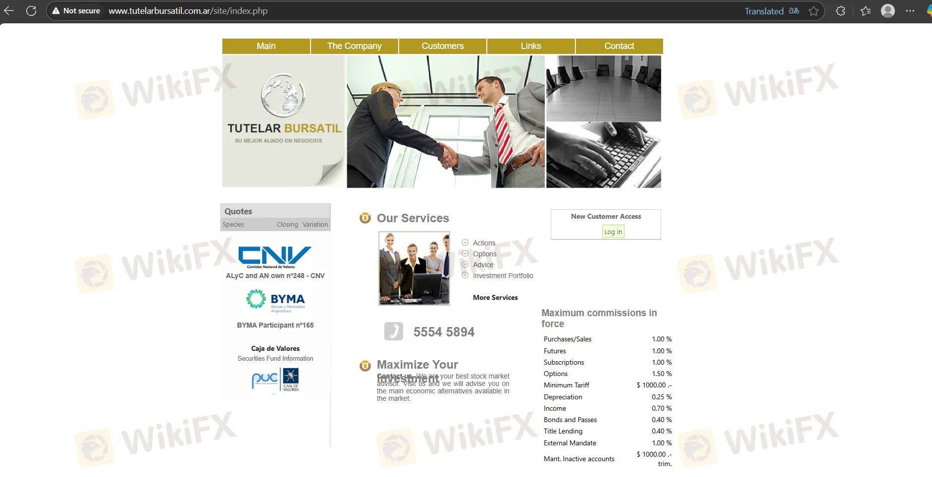 TUTELAR BURSATIL Impormasyon