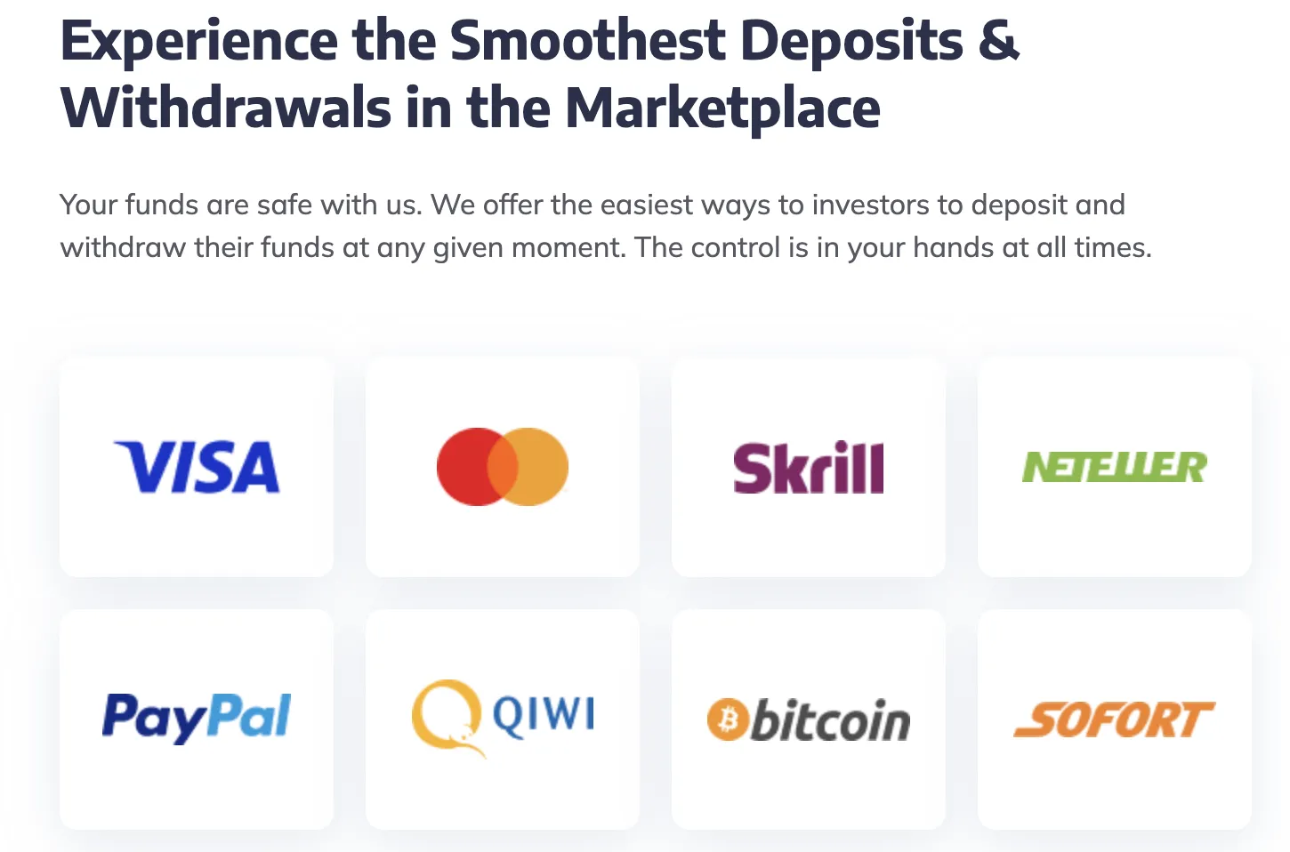 Deposit and Withdrawal Deposit and Withdrawal