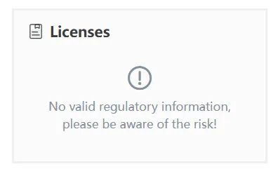 No license No license