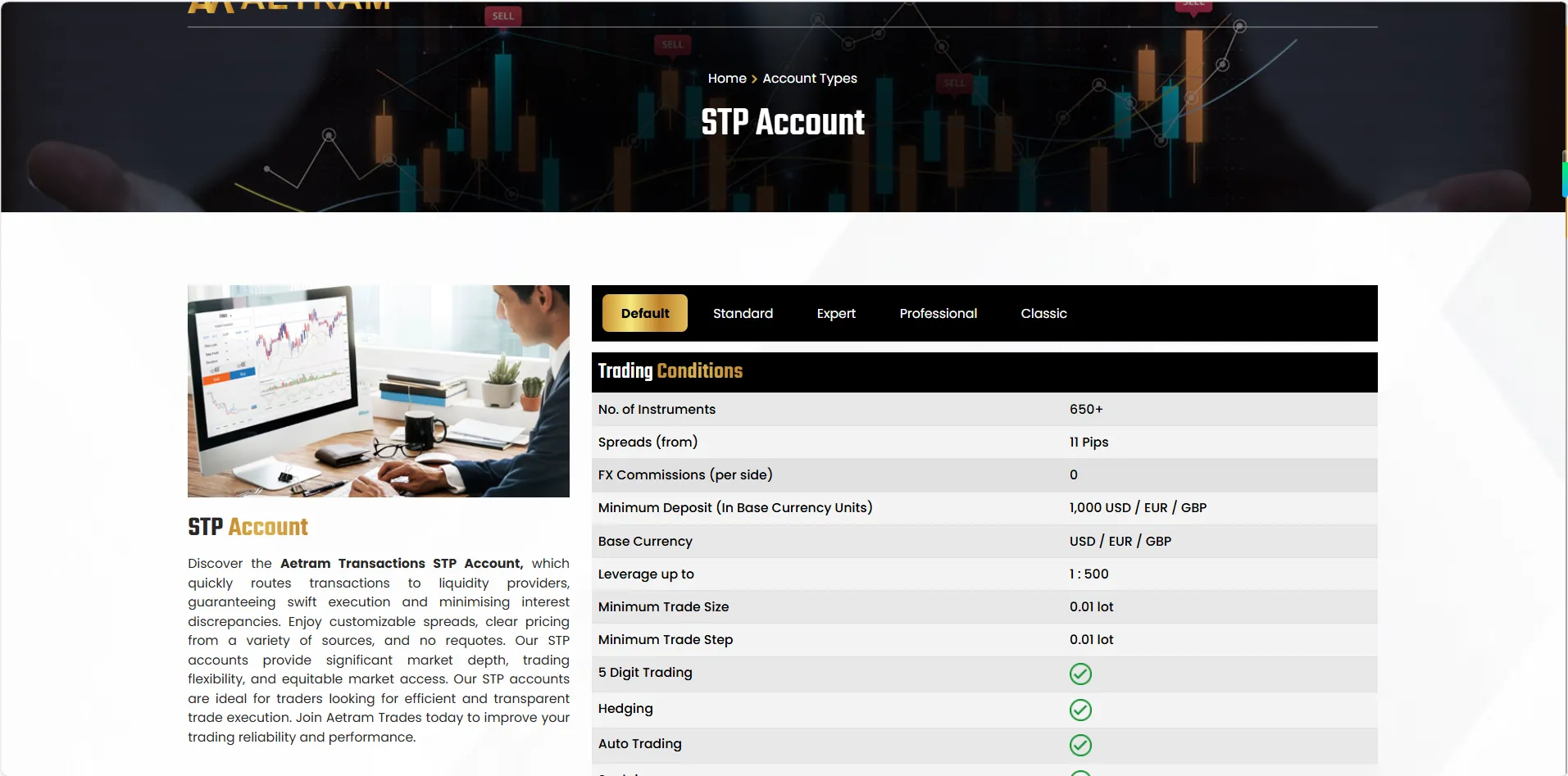 Особенности счета STP