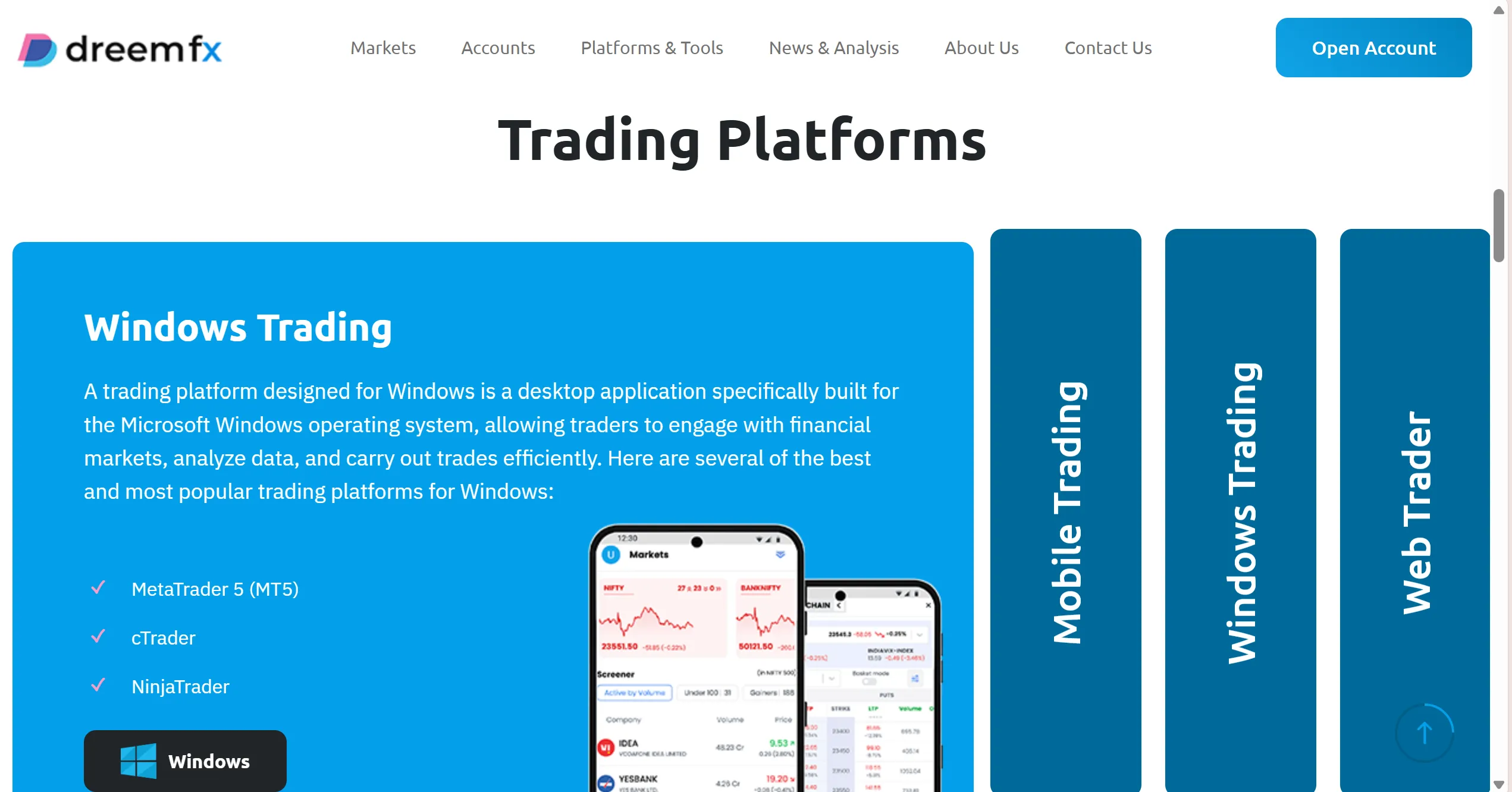 Plataforma de Trading Plataforma de Trading