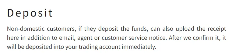 Deposit and Withdrawal Deposit and Withdrawal