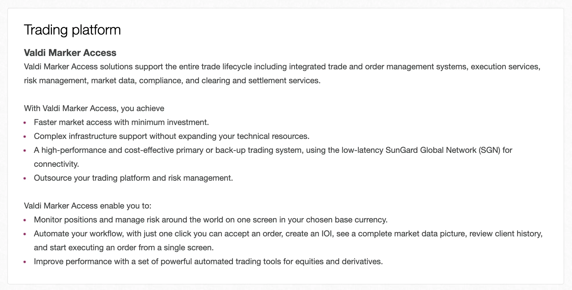 Trading Platform