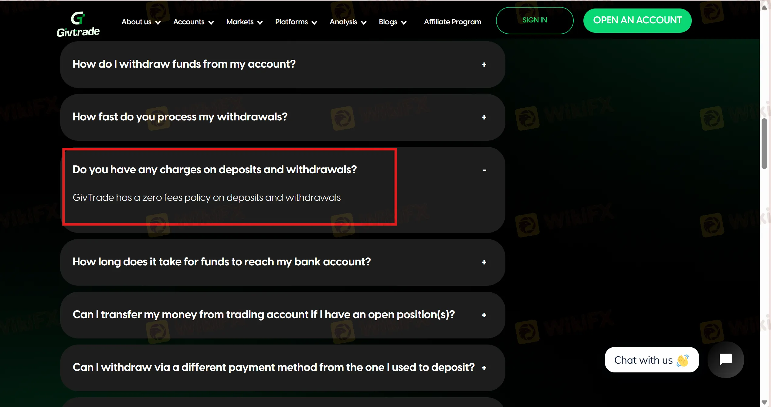 Deposito at Pag-withdraw