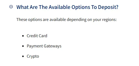 Deposit and Withdrawal