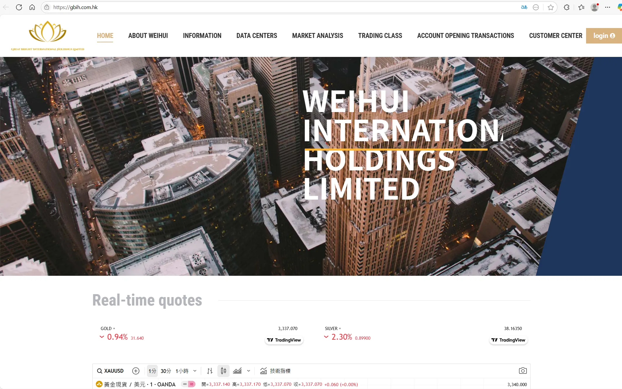 Great Bright International's homepage Great Bright International's homepage