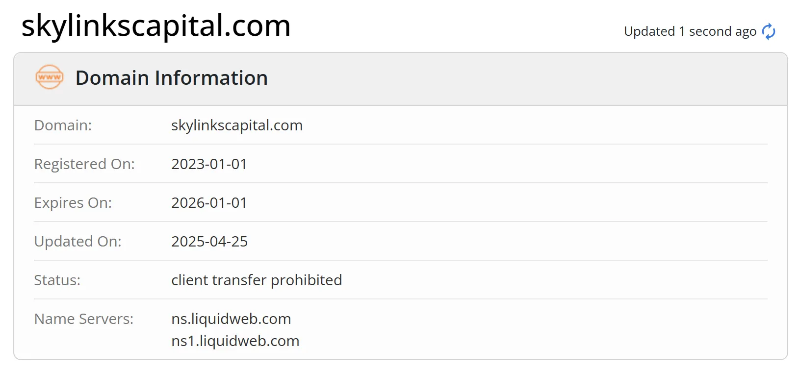 Domain-Informationen Domain-Informationen