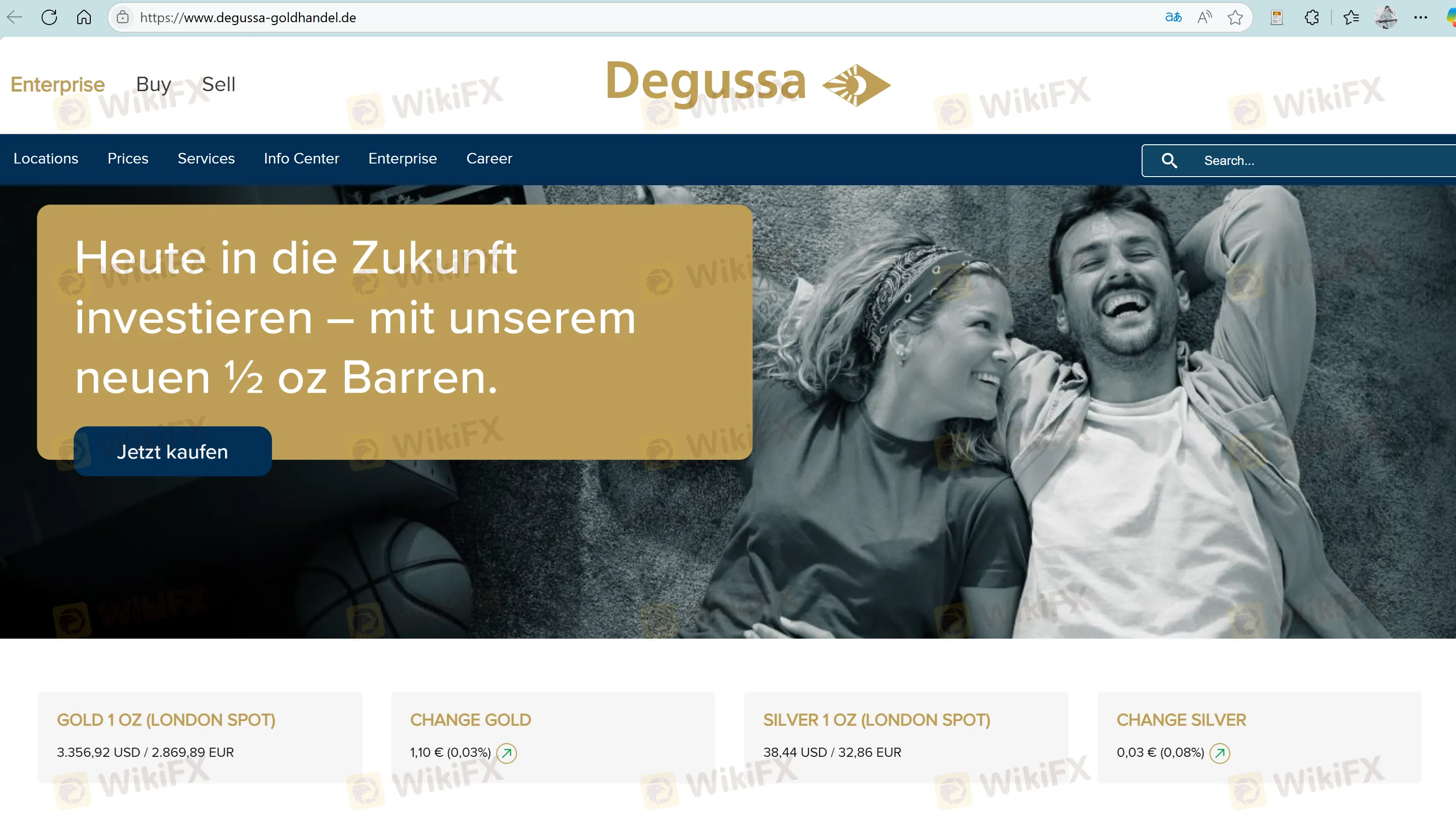 DEGUSSA's homepage