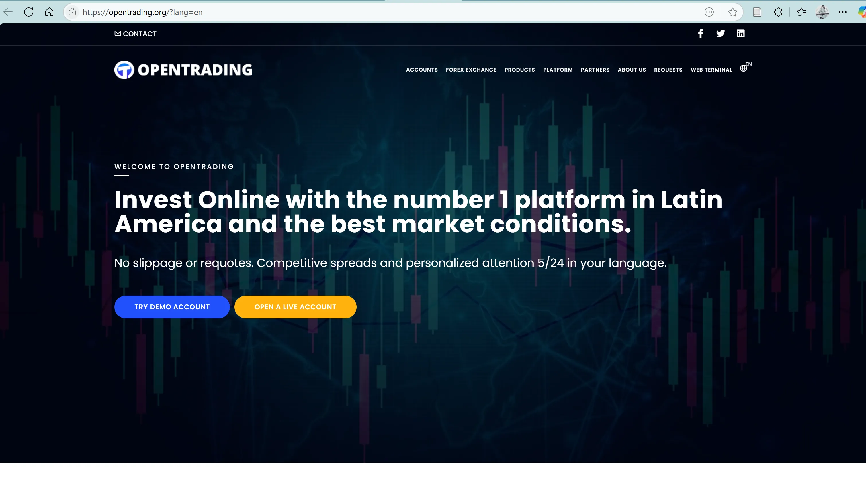 OpenTrading's homepage OpenTrading's homepage