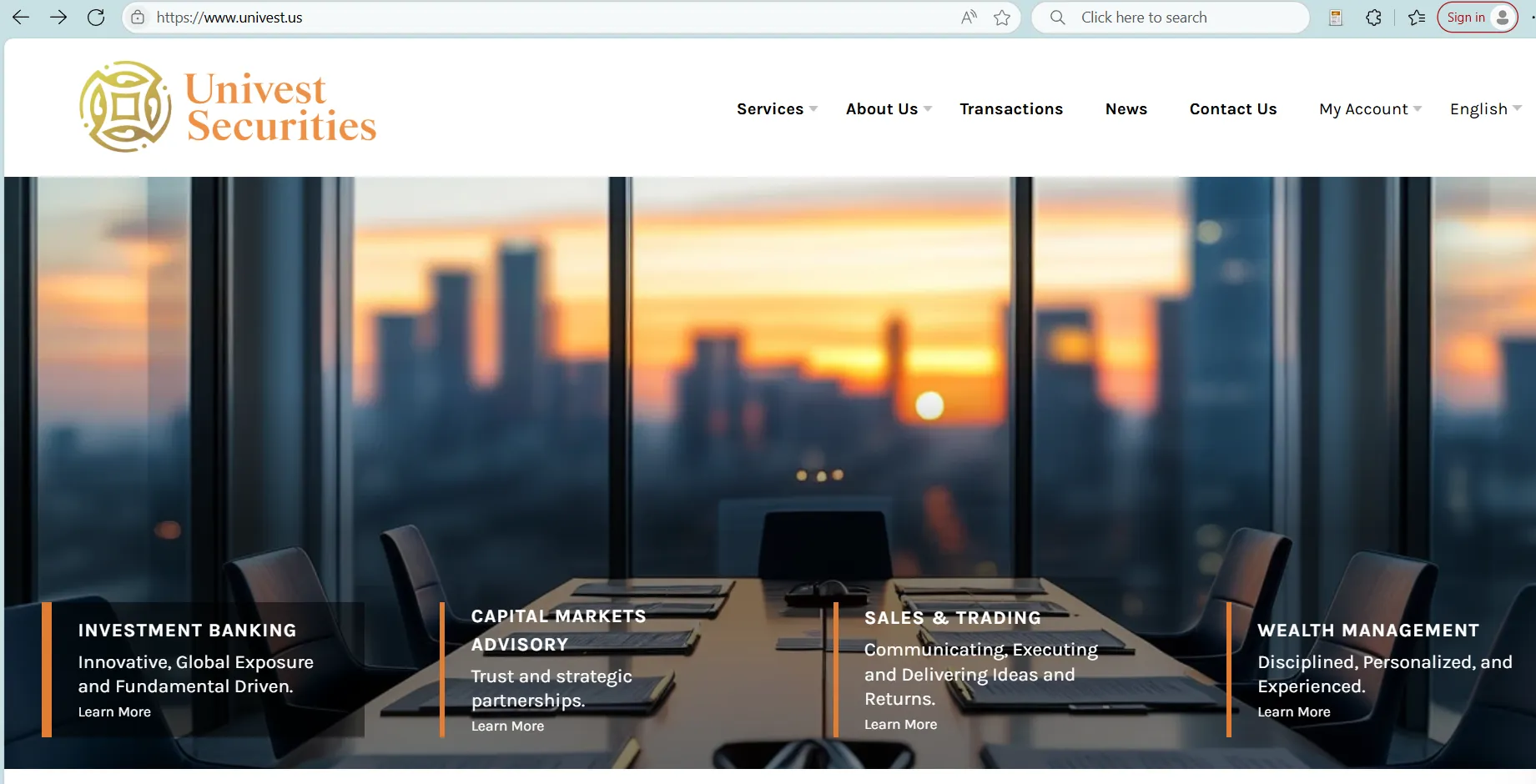 Univest Securities Startseite Univest Securities Startseite