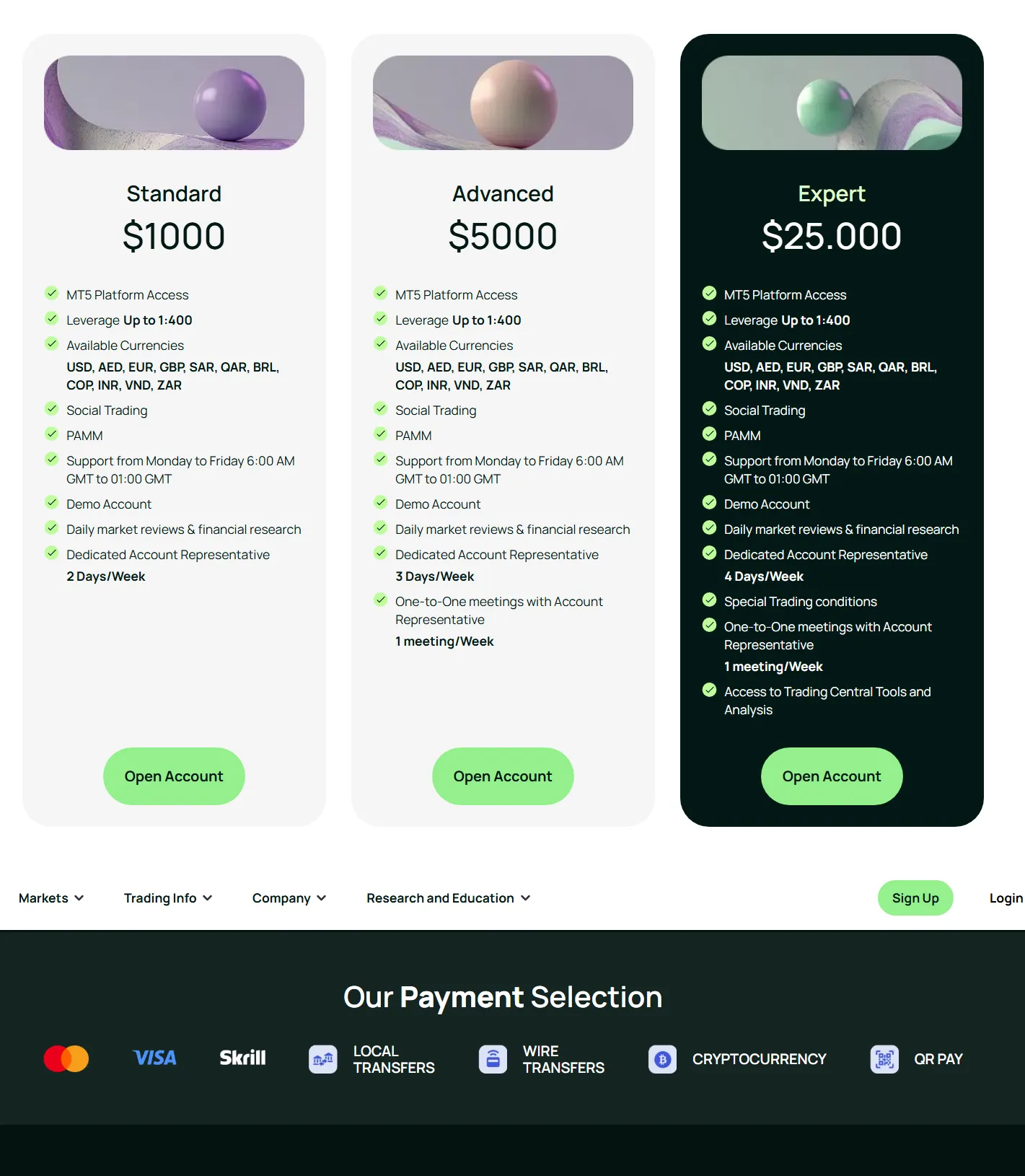 Account comparison Account comparison