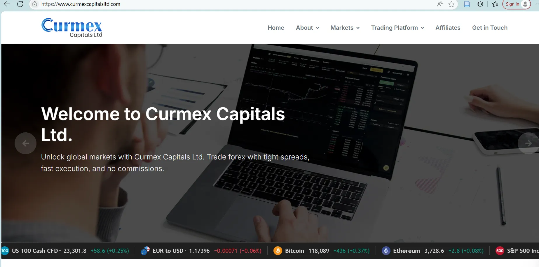 Curmex Capitals' होमपेज Curmex Capitals' होमपेज