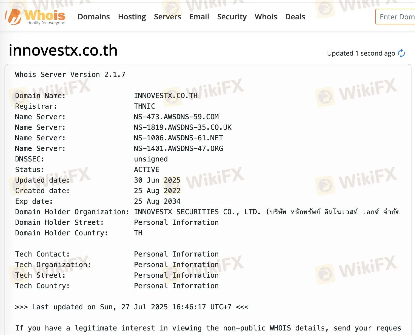 Domain information